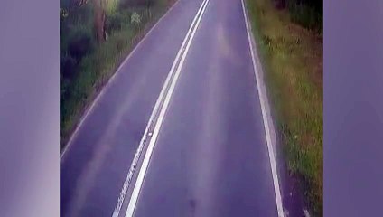 Watch the moment a van crashes into a bin lorry in Cowfold