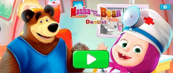 Masha and the Bear ve  Dentist  ll Maşa ve Koca Ayı ve Diş Doktoru