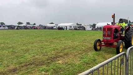 Vintage tractors make their way around the main ring at Launceston Show 2024