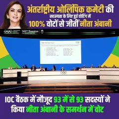 Nita Ambani has been re-elected unanimously as the IOC from India at the 142nd IOC session in Paris