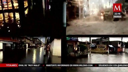 Fuertes lluvias provocan inundaciones en el Estado de México e Hidalgo