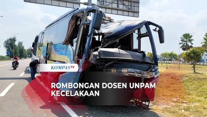 Bus Rombongan Dosen Unpam Kecelakaan Tunggal,  Ada Korban Meninggal Dunia