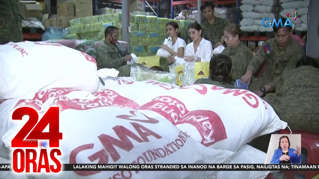 Sparkle stars, tumulong sa pagre-repack ng relief goods na ipapamahagi sa mga nasalanta ng bagyo | 24 Oras