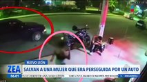 Hombre salva a una joven que era seguida por una camioneta en Nuevo León