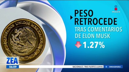 El peso retrocede tras los comentarios de Elon Musk