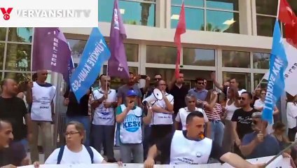 İzmir belediye çalışanlarının eylemi