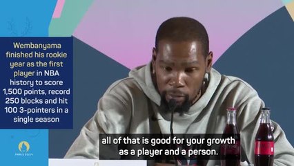 Wembanyama will grow with pressure of home Olympics - Durant