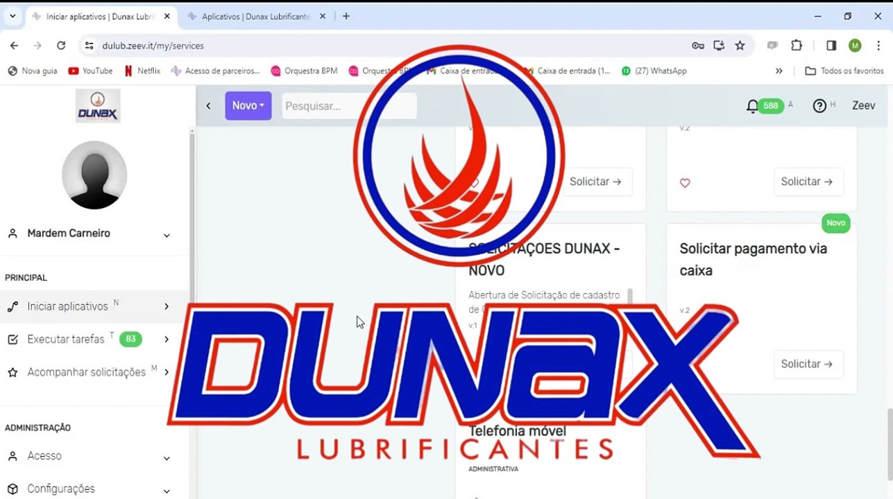 Solicitar pagamento via caixa da matriz V2