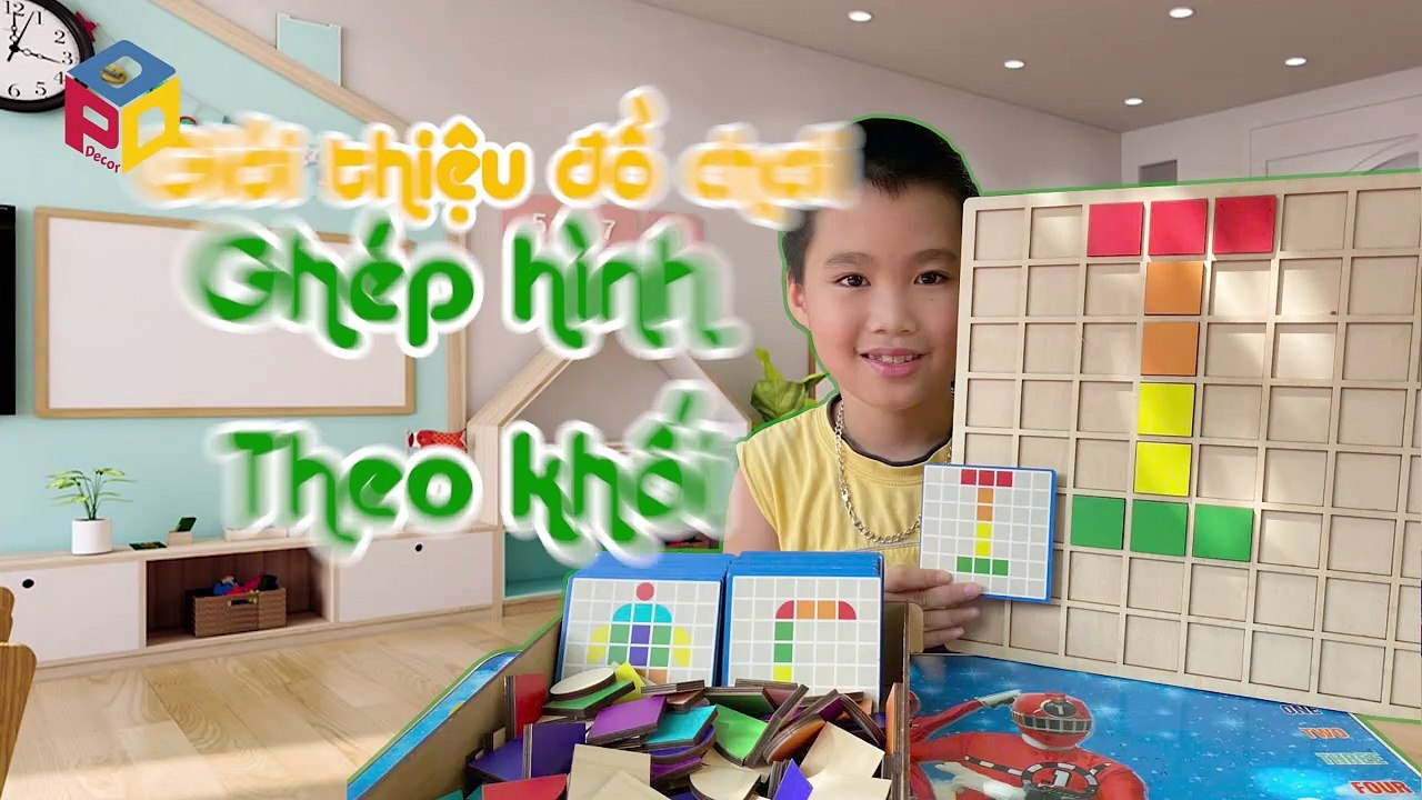 Block puzzle set for children - Bộ đồ chơi ghép hình theo khối cho trẻ em