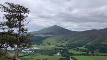 The view from Craig Varr Hill above The Kinloch Rannoch Hotel, Perthshire