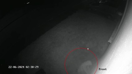 Burglar caught on CCTV while family slept upstairs