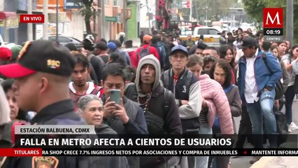 Reportan filas de 1 hora para el servicio de apoyo por falla en L1 del Metro en CdMx
