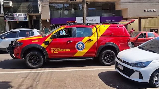 Surto e resgate em altura mobilizam várias equipes do Samu e Siate no Centro de Cascavel