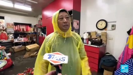 Tifón Gaemi deja daños en su paso por el sur de Taiwán