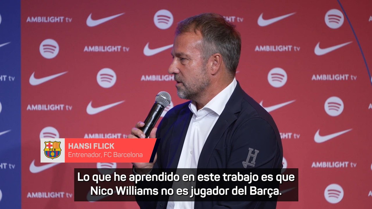 Flick habla sobre Nico Williams en su primera rueda de prensa como entrenador del Barcelona