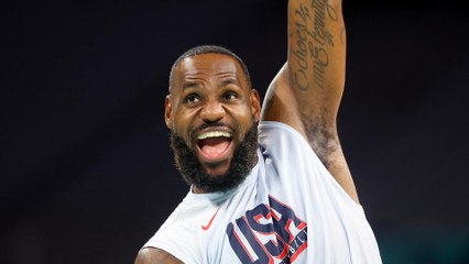 LeBron Jxames: Steph and KD celebrate Team USA flag bearer