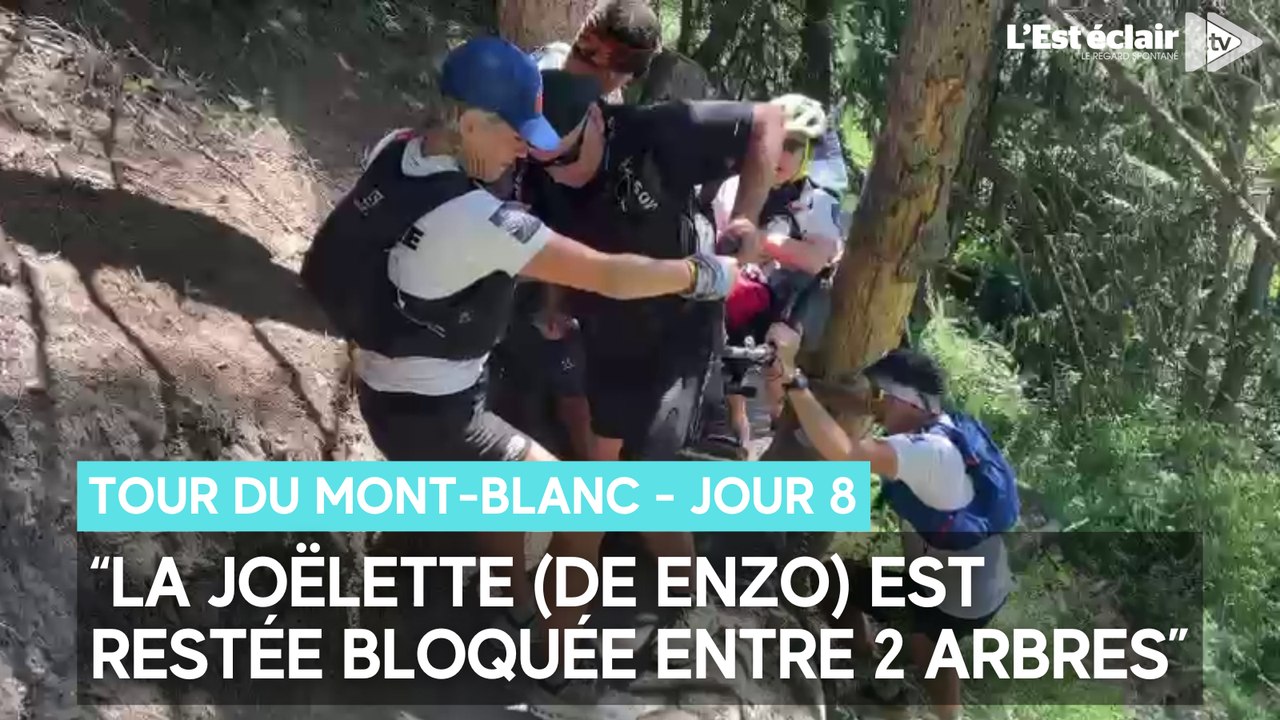 "La joëlette bloquée entre 2 arbres" : Enzo et sa bande font le tour du Mont-Blanc, jour 8