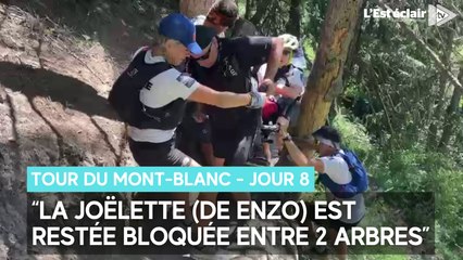 "La joëlette bloquée entre 2 arbres" : Enzo et sa bande font le tour du Mont-Blanc, jour 8