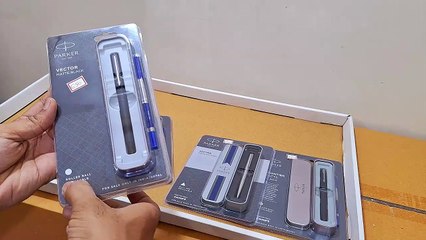 Unboxing and Review of PARKER Vector Matte Black Roller CT Pen, Parker Vector Stainless Steel