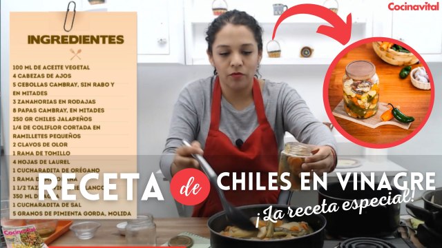 Cómo preparar CHILES EN VINAGRE caseros con la chef Ericka Fonseca | Clases de Cocina Vital