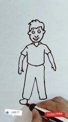 Uncover the secret of drawing a man easy and step by step #drawing #art