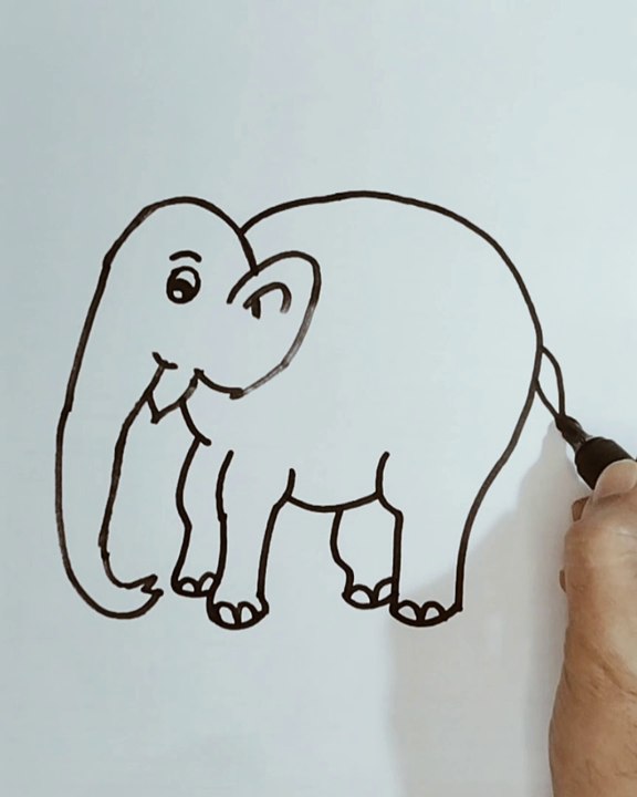 Uncover the secret of drawing an elephant easy and step by step