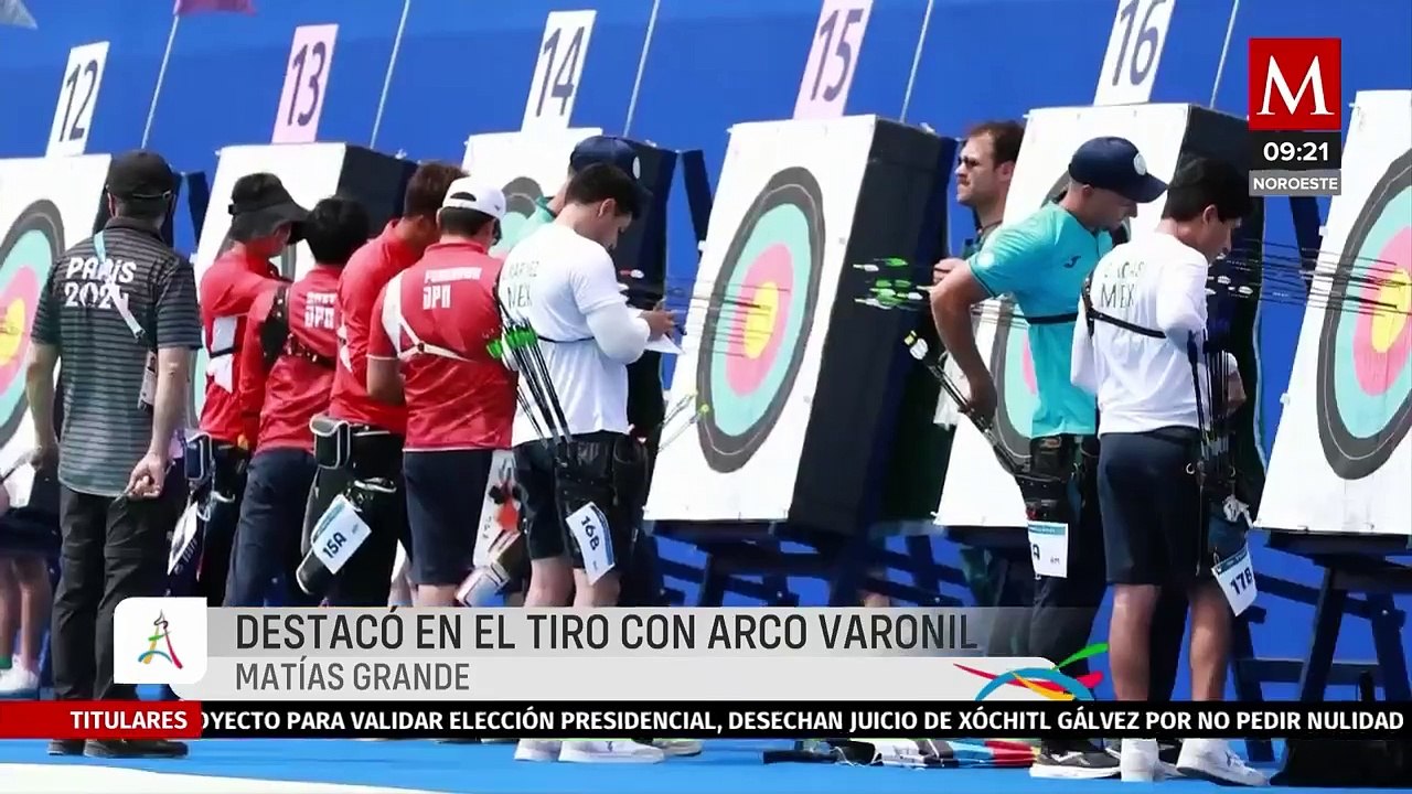 Matías Grande destaca en debut mexicano de tiro con arco varonil en París 2024