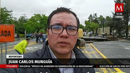 Lluvias provocan socavón de 10 metros en avenida López Mateos en Zapopan, Jalisco