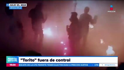 VIDEO: Torito fuera de control en Xico, Veracruz