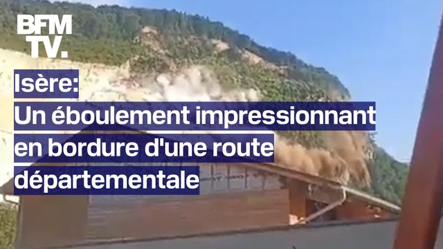La montagne est tombée : les images d'un important éboulement en bordure d'une route départementale en Isère