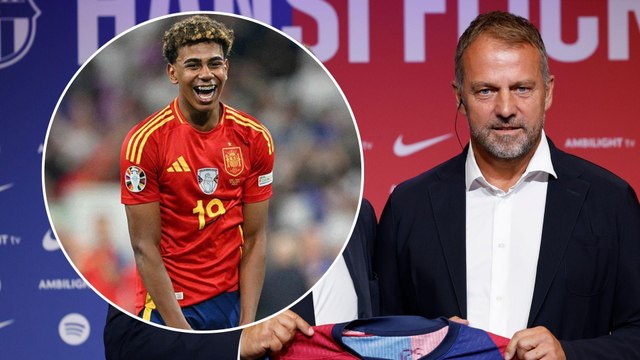 ️ Hansi Flick is surprised by Lamine Yamal; this is what the German said about Barcelona's gem #beINSPORTS #Barcelona ⚽️