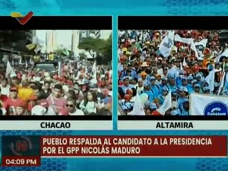 Pueblo venezolano se moviliza en apoyo al candidato presidencial Nicolás Maduro