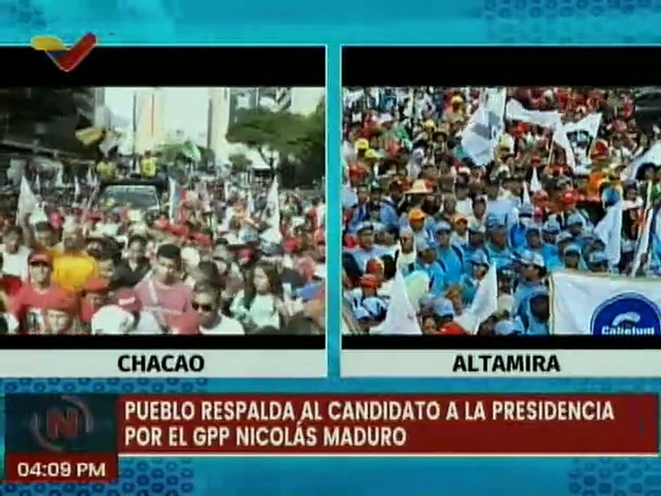 Pueblo venezolano se moviliza en apoyo al candidato presidencial Nicolás Maduro