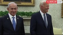 Katliamın ortakları Beyaz Saray'da görüştü! Netanyahu'nun Biden için söylediklerine bakın