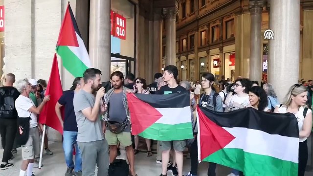 Se está llevando a cabo una protesta en Roma, Italia, para dar la bienvenida al presidente israelí Herzog y condenar EN VOZ ALTA la escalada del genocidio israelí en Gaza.