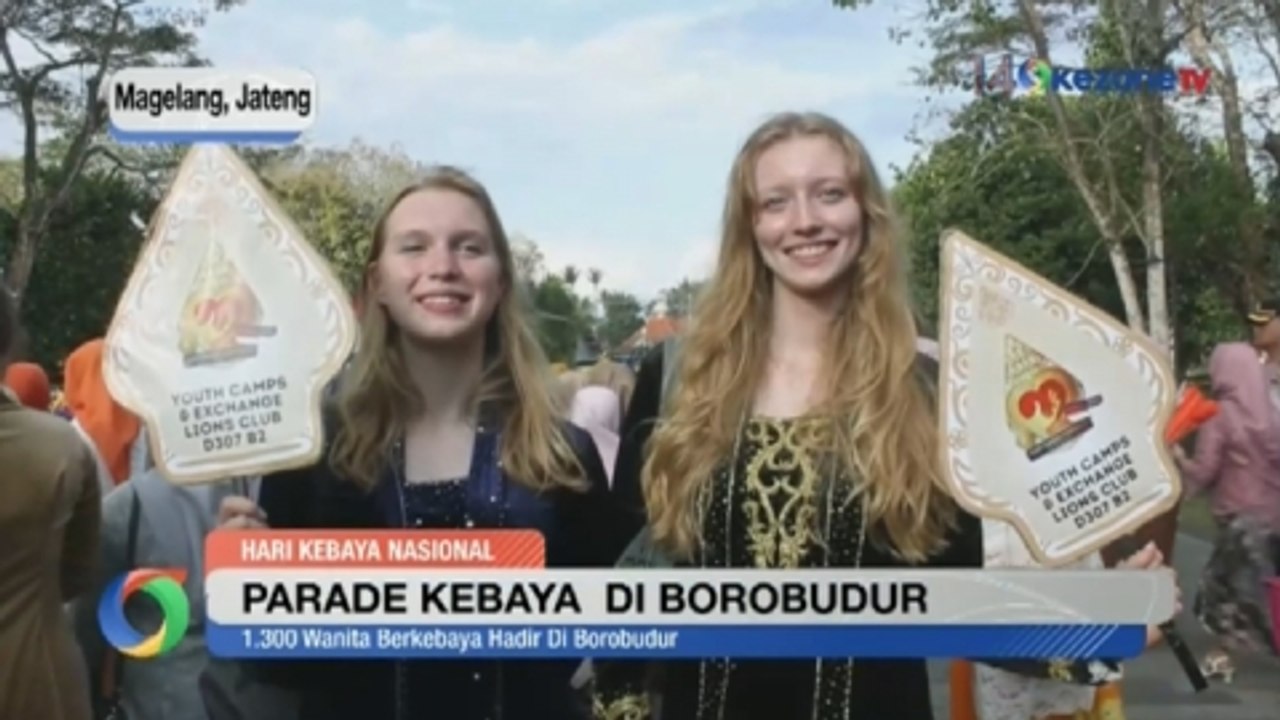 Parade Kebaya di Borobudur, Bule-Bule Cantik Juga Ikut Ambil Bagian