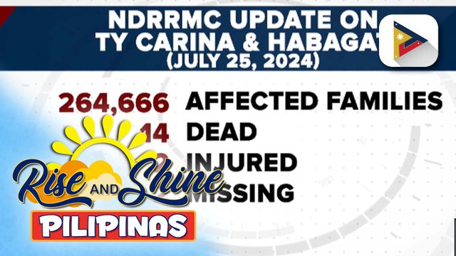 NDRRMC: 14 indibidwal, nasawi sa pananalasa ng bagyong habagat