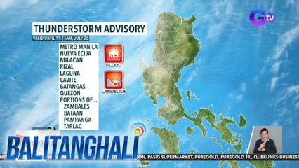 Weather update as of 10:02 a.m. (July 26, 2024) | Balitanghali