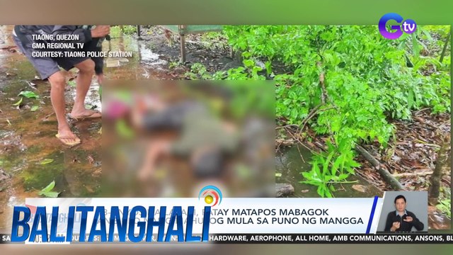 43-anyos na lalaki, patay matapos mabagok ang ulo nang mahulog mula sa puno ng mangga | Balitanghali