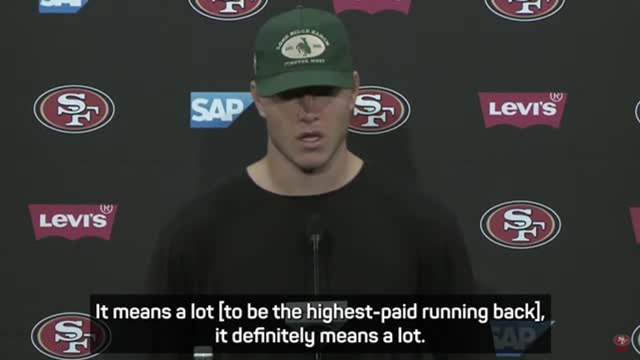 McCaffrey 'honoured' to be NFL's highest-paid running back