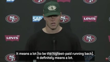 McCaffrey 'honoured' to be NFL's highest-paid running back