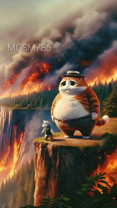 Sad Story Of Little Cute Cat in forest jungle |cute cat story \ ai kitten story