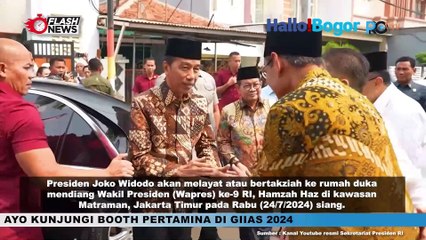 Presiden Jokowi Melayat Almarhum Hamzah Haz, Mantan Wapres RI di Matraman