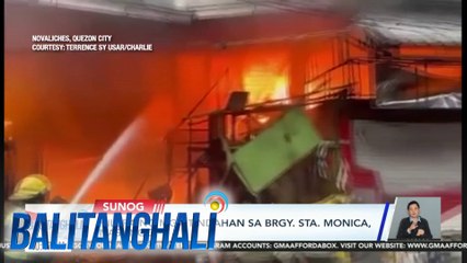 Hilera ng mga tindahan sa Brgy. Sta. Monica, nasunog | Balitanghali