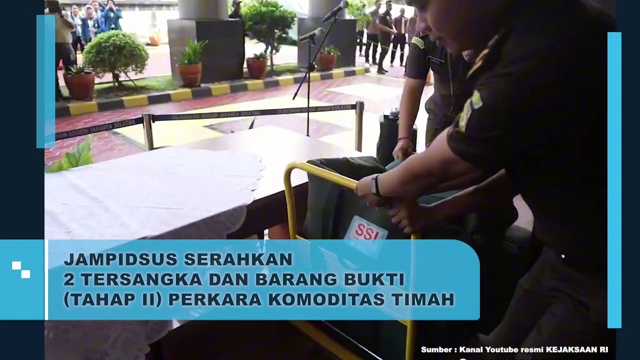 Jampidsus Serahkan 2 Tersangka dan Barang Bukti Kasus Korupsi Timah