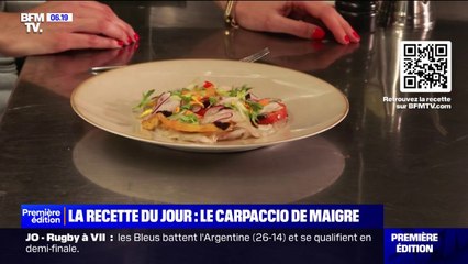 Carpaccio de maigre et son condiment riviera, ma recette estivale avec une cheffe
