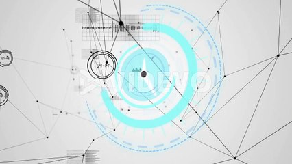 Animation of clock moving fast with networks of connections1