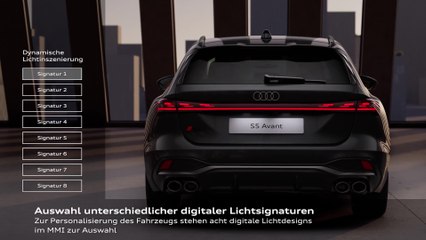 Audi S5 Avant – Digitale OLED-Heckleuchten – Animation