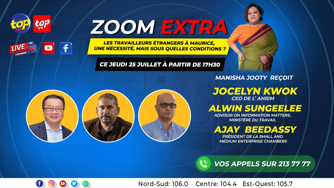 Zoom Extra : Manisha Jhooty Recoit Jocelyn Kwok, Alwin Sungeelee & Ajay Beedassy_0
