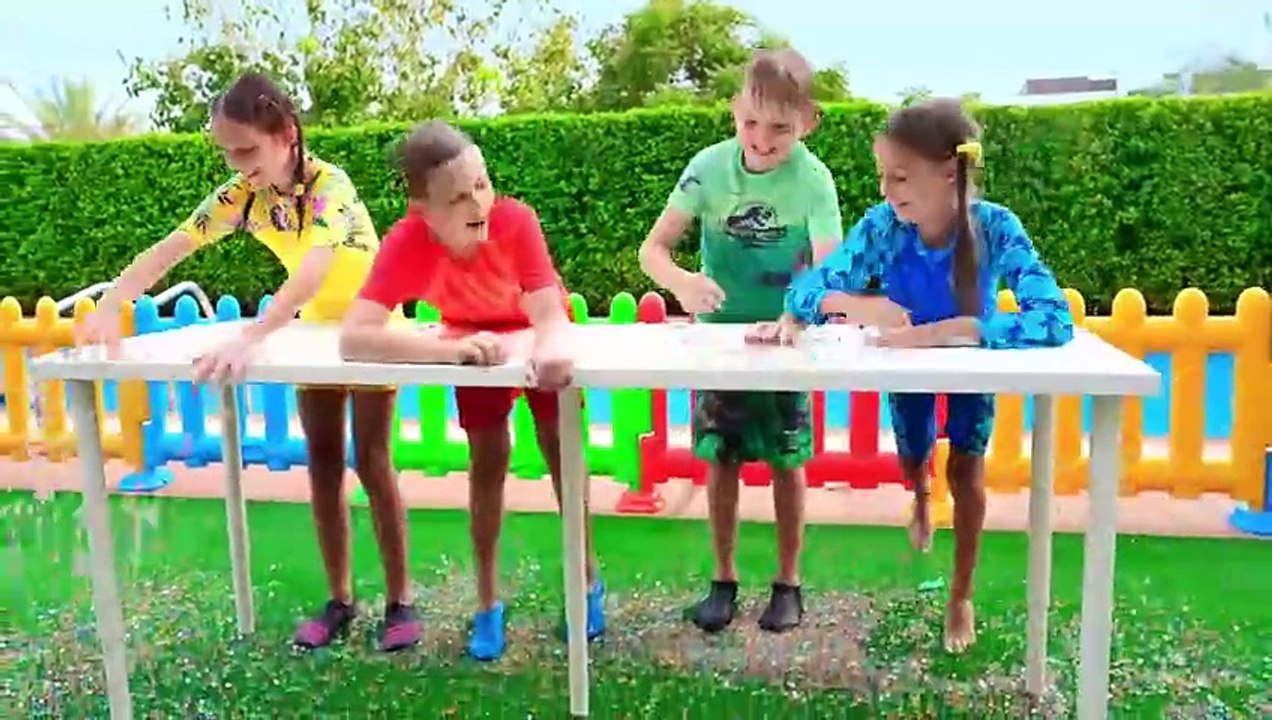 Roma and Friends Stair Slide Adventure Safety and Sharing